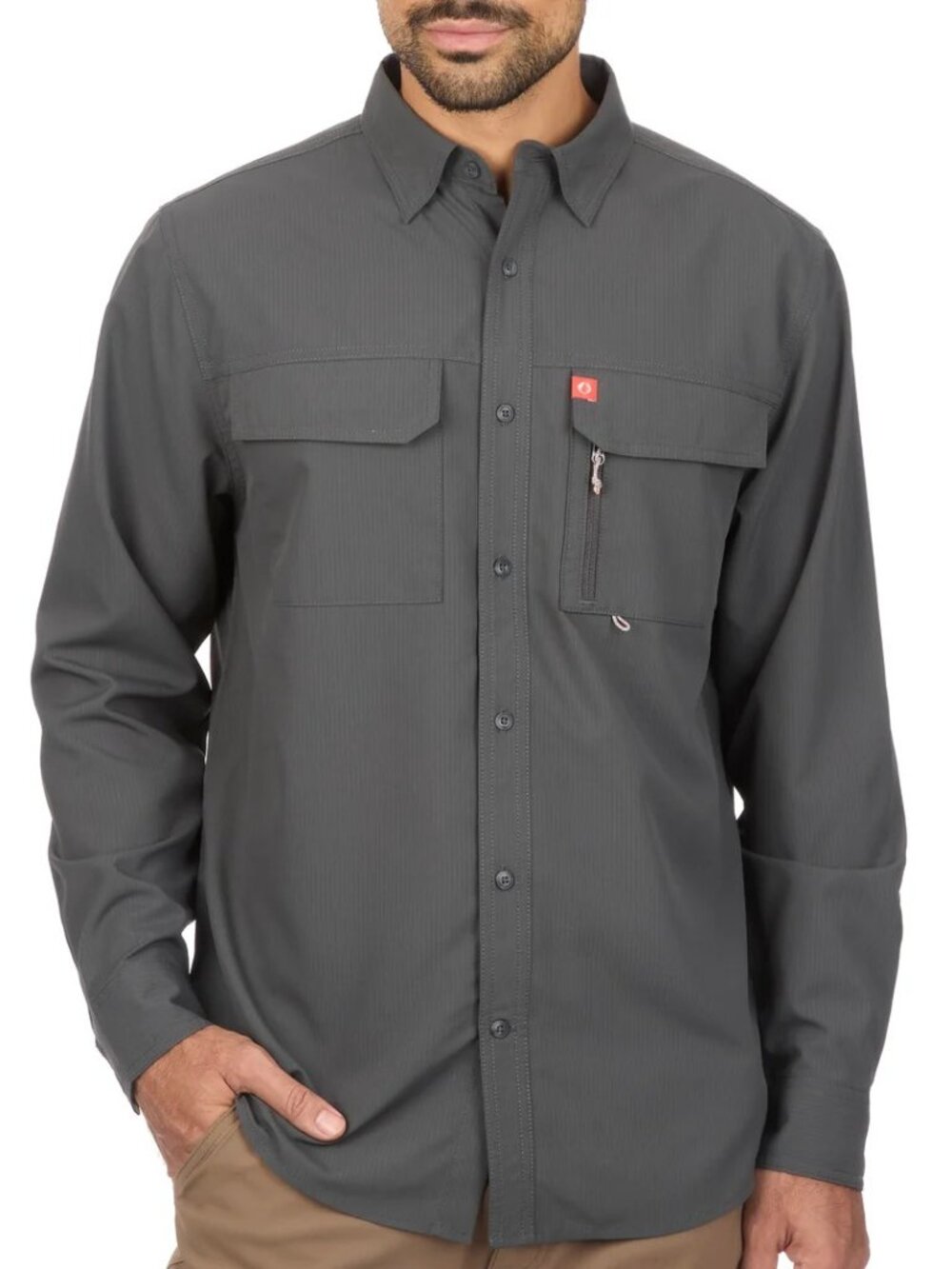 The American Outdoorsman Poly Grid Ripstop Guide Shirt UPF 50